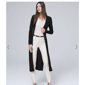 White House Black Market Ribbed Duster